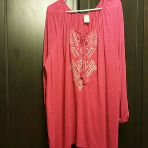 Pink tribal tunic